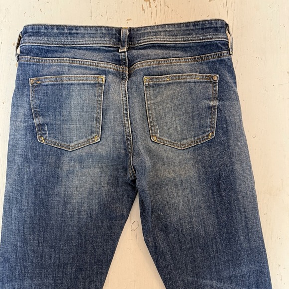Pilcro & the Letterpress Jeans 28 Women Straight Leg Low Rise Zip Fly Blue Denim - Picture 4 of 10
